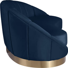 Load image into Gallery viewer, Shelly Navy Velvet Chaise