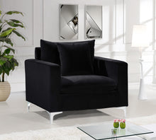 Load image into Gallery viewer, Naomi Black Velvet Chair