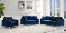 Load image into Gallery viewer, Naomi Navy Velvet Chair