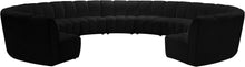 Load image into Gallery viewer, Infinity Black Velvet 11pc. Modular Sectional