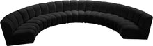 Load image into Gallery viewer, Infinity Black Velvet 7pc. Modular Sectional