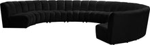 Load image into Gallery viewer, Infinity Black Velvet 9pc. Modular Sectional