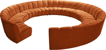 Load image into Gallery viewer, Infinity Cognac Velvet 12pc. Modular Sectional