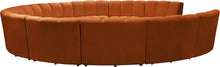 Load image into Gallery viewer, Infinity Cognac Velvet 11pc. Modular Sectional