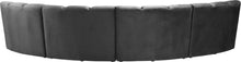 Load image into Gallery viewer, Infinity Grey Velvet 4pc. Modular Sectional
