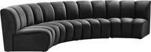 Load image into Gallery viewer, Infinity Grey Velvet 4pc. Modular Sectional