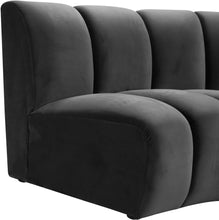Load image into Gallery viewer, Infinity Grey Velvet 4pc. Modular Sectional