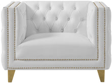 Load image into Gallery viewer, Michelle White Faux Leather Chair