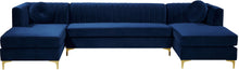 Load image into Gallery viewer, Graham Navy Velvet 3pc. Sectional