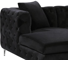 Load image into Gallery viewer, Gail Black Velvet 3pc. Sectional