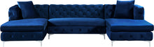 Load image into Gallery viewer, Gail Navy Velvet 3pc. Sectional