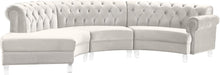 Load image into Gallery viewer, Anabella Cream Velvet 3pc. Sectional