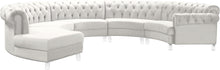 Load image into Gallery viewer, Anabella Cream Velvet 5pc. Sectional