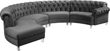 Load image into Gallery viewer, Anabella Grey Velvet 4pc. Sectional