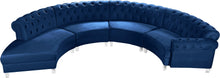 Load image into Gallery viewer, Anabella Navy Velvet 4pc. Sectional