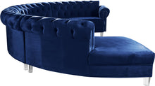 Load image into Gallery viewer, Anabella Navy Velvet 4pc. Sectional