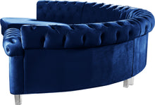 Load image into Gallery viewer, Anabella Navy Velvet 4pc. Sectional