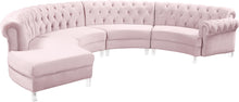 Load image into Gallery viewer, Anabella Pink Velvet 4pc. Sectional