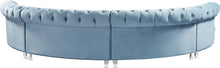 Load image into Gallery viewer, Anabella Sky Blue Velvet 4pc. Sectional