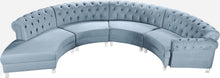 Load image into Gallery viewer, Anabella Sky Blue Velvet 4pc. Sectional