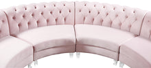 Load image into Gallery viewer, Anabella Pink Velvet 5pc. Sectional