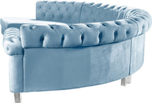 Load image into Gallery viewer, Anabella Sky Blue Velvet 4pc. Sectional