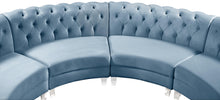 Load image into Gallery viewer, Anabella Sky Blue Velvet 4pc. Sectional