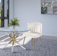 Load image into Gallery viewer, Finley Cream Velvet Dining Chair
