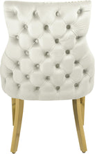 Load image into Gallery viewer, Tuft Cream Velvet Dining Chair