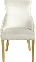 Load image into Gallery viewer, Tuft Cream Velvet Dining Chair