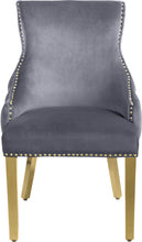 Load image into Gallery viewer, Tuft Grey Velvet Dining Chair