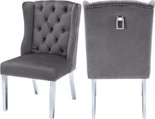 Load image into Gallery viewer, Suri Grey Velvet Dining Chair