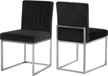 Load image into Gallery viewer, Giselle Black Velvet Dining Chair