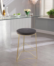 Load image into Gallery viewer, Tres Grey Velvet Counter Stool