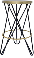 Load image into Gallery viewer, Mercury Black / Gold Counter Stool