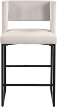 Load image into Gallery viewer, Caleb Cream Velvet Counter Stool