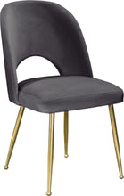 Load image into Gallery viewer, Logan Grey Velvet Dining Chair