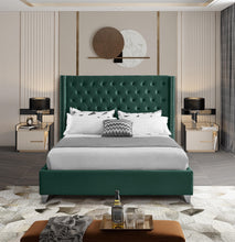 Load image into Gallery viewer, Aiden Green Velvet Full Bed