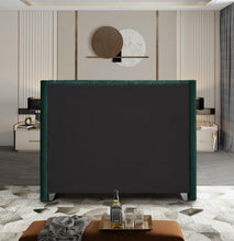 Load image into Gallery viewer, Aiden Green Velvet Queen Bed
