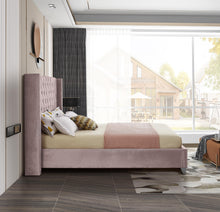 Load image into Gallery viewer, Aiden Pink Velvet King Bed