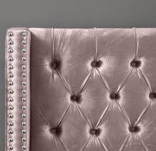 Load image into Gallery viewer, Aiden Pink Velvet King Bed