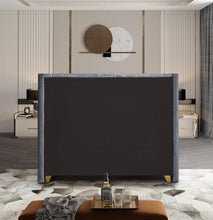 Load image into Gallery viewer, Barolo Grey Velvet King Bed