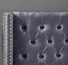 Load image into Gallery viewer, Barolo Grey Velvet King Bed