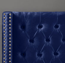 Load image into Gallery viewer, Barolo Navy Velvet Full Bed
