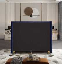 Load image into Gallery viewer, Barolo Navy Velvet Full Bed