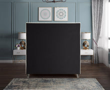 Load image into Gallery viewer, Candace Cream Velvet Queen Bed