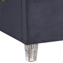 Load image into Gallery viewer, Candace Grey Velvet Full Bed