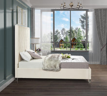 Load image into Gallery viewer, Candace Cream Velvet Full Bed