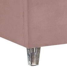 Load image into Gallery viewer, Candace Pink Velvet Twin Bed