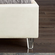 Load image into Gallery viewer, Candace Cream Velvet Full Bed